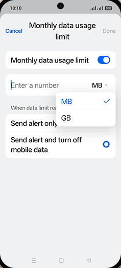 Step 17: Tap on desired Option.