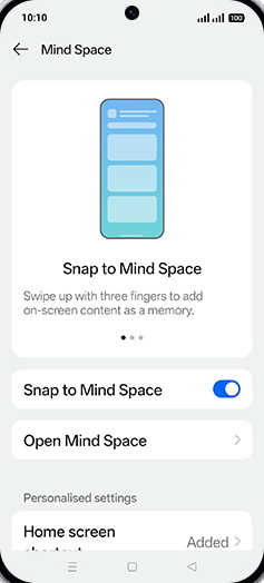 Step 6: Tap on Open Mind Space.