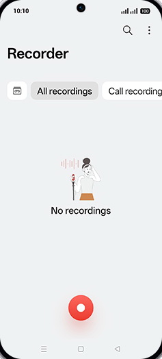 Step 3: Tap on Record icon.