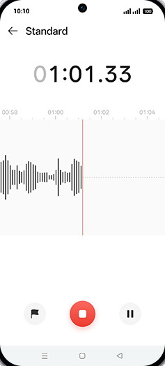 Step 4: Recording started and tap on Stop icon.