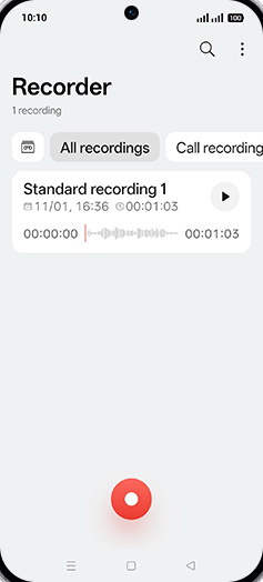 Step 5: Tap on Recording.