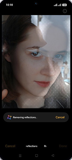 Step 11: Removing glare.