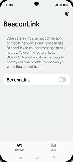 Step 5: Tap on BeaconLink to turn ON.