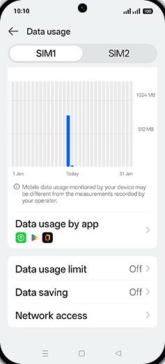 Step 5: Tap on Data saving.
