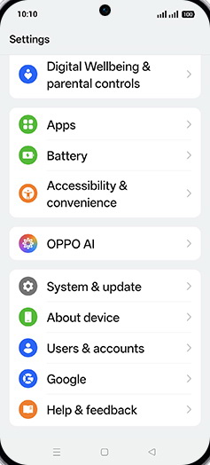 Step 3: Tap on System & update.