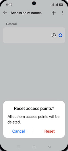 Step 8: Tap on Reset.