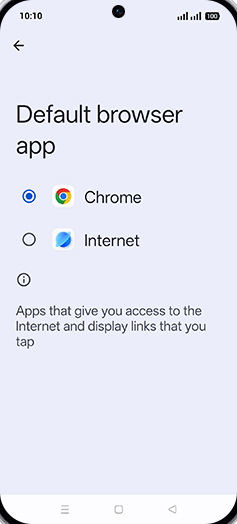 Step 6: Tap on desired Browser App.