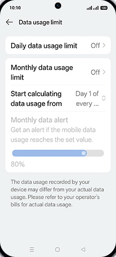 Step 8: Tap on Daily data usage limit.