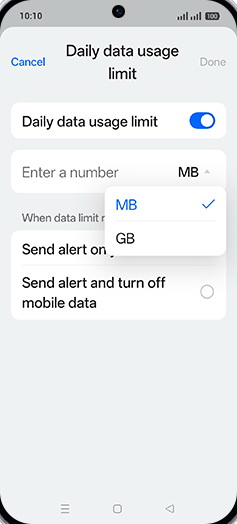 Step 11: Tap on desired Option.
