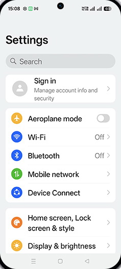 Step 3: Tap on Mobile network.