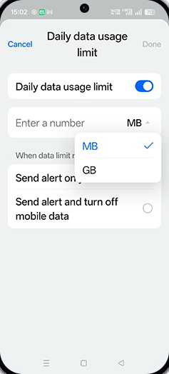 Step 11: Tap on desired Option.