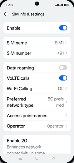 Step 8: Tap on Data roaming to turn ON.
