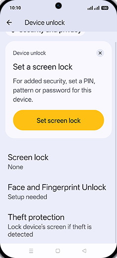 Step 5: Tap on Face and Fingerprint Unlock.