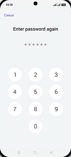 Step 11: Enter password again.