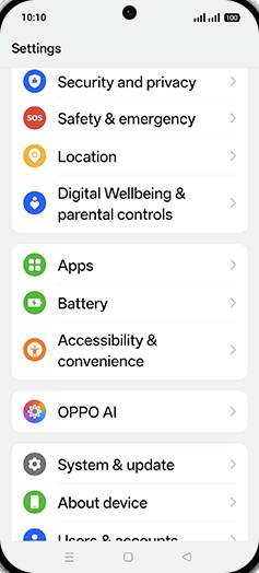 Step 3: Tap on Security and privacy.