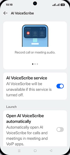 Step 5: Tap on Open AI VoiceScribe automatically to turn ON.