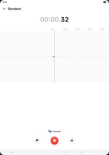 Step 4: Recording started and tap on Stop icon.