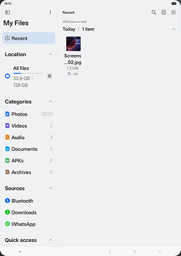 Step 3: Tap on Documents.