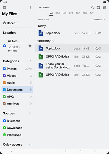 Step 4: Tap on desired Document.