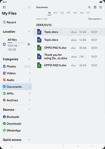 Step 4: Tap on desired Document.