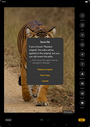 Step 12: Tap on Save copy.