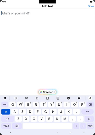 Step 4: Tap on AI Writer.