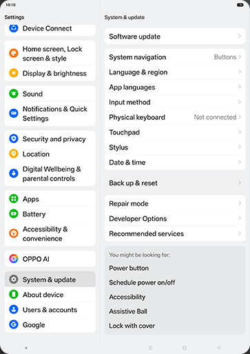 Step 4: Tap on Back up & reset.