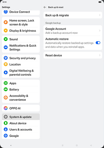 Step 5: Tap on Reset device.