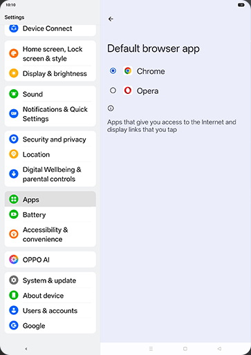 Step 6: Tap on desired Browser App.