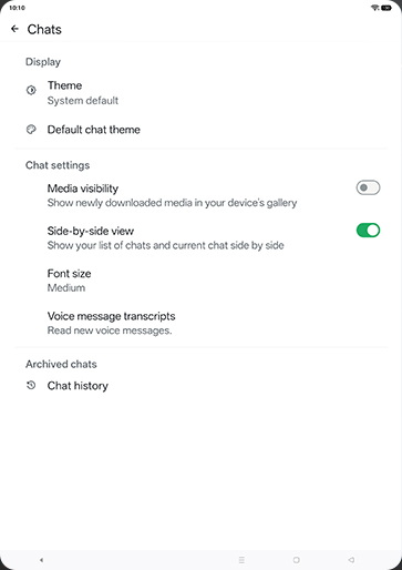 Step 6: Tap on Media visibility to turn ON.