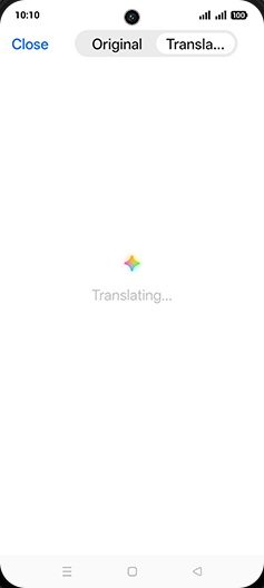 Step 9: Translating document.