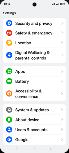 Step 3: Tap on System & update.