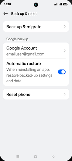 Step 5: Tap on Reset phone.