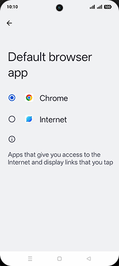 Step 6: Tap on desired Browser App.