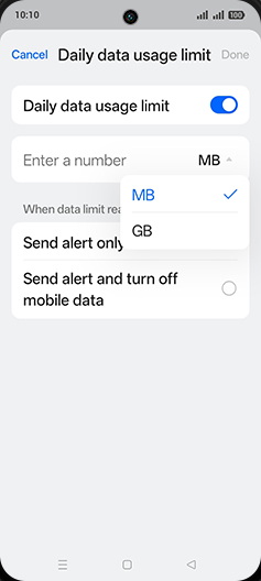 Step 11: Tap on desired Option.