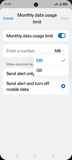 Step 17: Tap on desired Option.