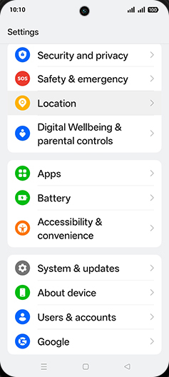 Step 3: Tap on Security and privacy.