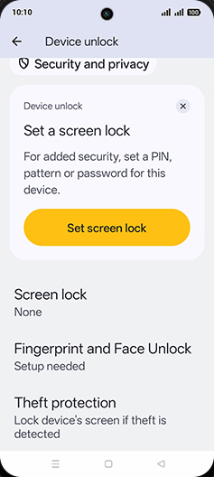 Step 5: Tap on Fingerprint and Face Unlock.