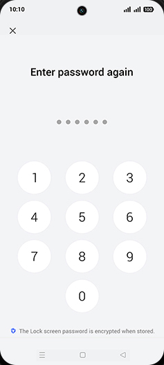 Step 11: Enter password again.