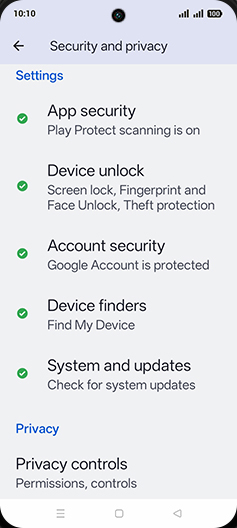 Step 4: Tap on Device unlock.
