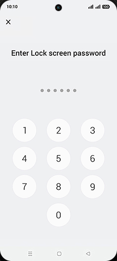 Step 7: Enter Lock screen password.