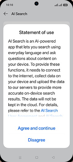 Step 7: Tap on Agree and continue.