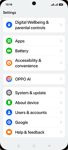 Step 3: Tap on OPPO AI.