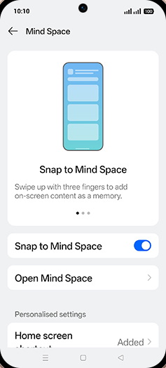 Step 6: Tap on Open Mind Space.