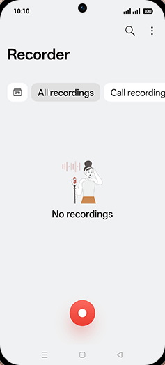 Step 3: Tap on Record icon.