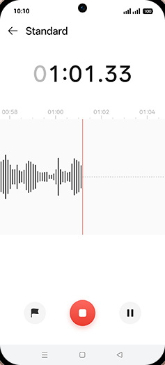 Step 4: Recording started and tap on Stop icon.