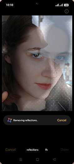 Step 11: Removing glare.