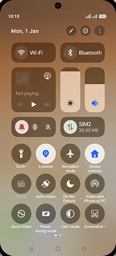 Step 2: Tap on Mobile data icon.