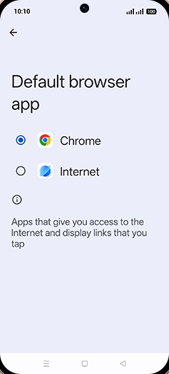 Step 6: Tap on desired Browser App.