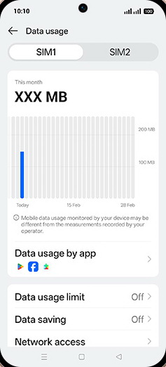Step 7: Tap on Data usage limit.